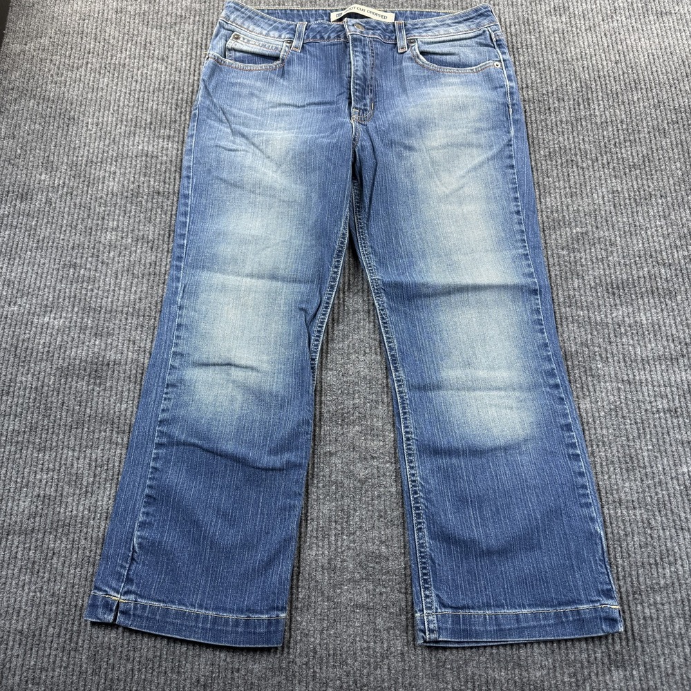 Gap Boot Cut Cropped Jeans Womens 14 Blue Med Wash Stretch Denim Regular 30x23